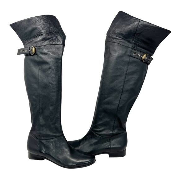 Jessica Simpson riding boots black leather size 7.5 women’s - Picture 12 of 16